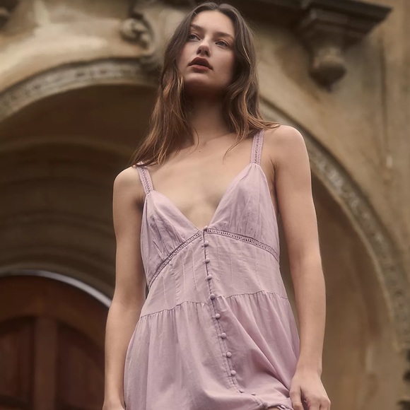Free People Isabella Maxi Slip Dress SZ M In Lilac,purple - Picture 1 of 3